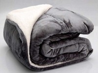 Acolchado Corderito Luxury Soft Twin Gris