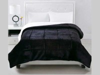 Acolchado Corderito Luxury Soft Twin Negro