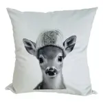 Almohadón Velvet Carita Ciervo Pompón