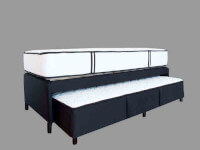 Sommier con cama auxiliar Dual LC 100 Black de 1,00 x 2,05 x 70