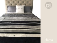 Manta Flannel Estampada Pierre Cardin King Plomo