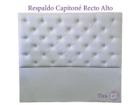 Respaldo Capitone Recto Alto Talampaya - Tiza de 160 x 145 cm