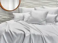 Sábanas Danubio 1000 hilos Algodón Queen White