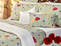 Sábanas Danubio Botanical 144 Hilos 2 1/2 Pz Poppy