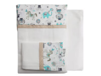 Sábanas P/ Cuna Chica 0,60 x 1,20 BI2200 - Circo Aqua