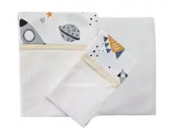 Sábanas P/ Practicuna  0,70 x 1,00 BI2400 - Planetas